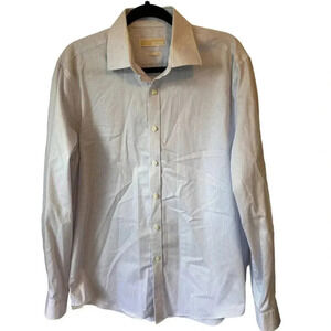 Michael Michael Kors Slim Fit Non Iron Button Up Men Dress Shirt Size 16 34/35